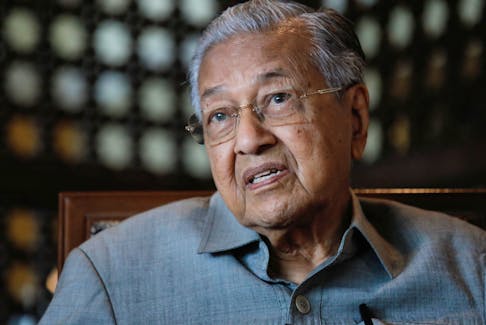 Former Malaysian Prime Minister Mahathir Mohamad speaks during an interview with Reuters in Putrajaya, Malaysia November 8, 2022.