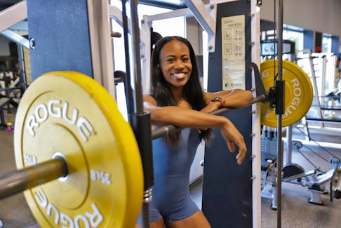 Chassidy Sule, 23, from Dartmouth trains at Fitness FX in Halifax on Monday April 22, 2024. Sule is a competitive bodybuilder and is representing Nova Scotia on the second season of the reality TV show Canada's Ultimate Challenge premiering on Sunday. 

TIM KROCHAK PHOTO