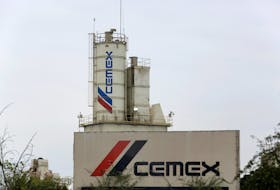 A cement silo of Mexican cement maker CEMEX is pictured at a cement plant in Monterrey, Mexico February 4, 2018. Picture taken February 4, 2018.