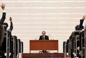 Bank of Japan Governor Kazuo Ueda attends a press conference after a policy meeting at BOJ headquarters, in Tokyo, Japan March 19, 2024.