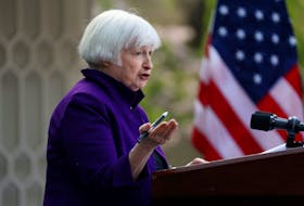 U.S. Treasury Secretary Janet Yellen attends a press conference in Beijing, China April 8, 2024.