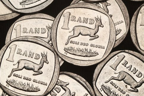 South African Rand coins are seen in this illustration picture taken October 28, 2020. 