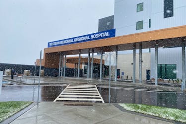The main entrance to the new Western Memorial Regional Hospital in Corner Brook. – Diane Crocker/SaltWire file photo