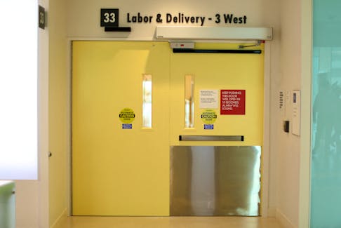 The entrance to the labor and delivery wing is shown at the newly constructed Kaiser Permanente San Diego Medical Center hospital in San Diego, California, U.S.,  April 17, 2017. 
