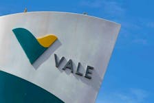 The logo of Brazilian mining company Vale SA is seen in Sao Goncalo do Rio Abaixo, Brazil February 4, 2019.
