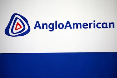 The Anglo American logo is seen in Rusternburg October 5, 2015. Picture taken October 5, 2015. 