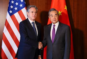 U.S. Secretary of State Antony Blinken meets with Chinese Foreign Minister Wang Yi on the side of the Munich Security Conference (MSC) in Munich, Germany February 16, 2024.