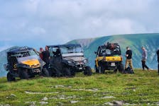 Nova Scotia-based all-terrain enthusiast Patrick Ryan and friends stop at Table Top Mountain in Newfoundland on an off-road adventure. - Contributed
