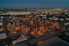 A general view of the Phillips 66 Company's Los Angeles Refinery, which processes domestic & imported crude oil into gasoline, aviation and diesel fuels, in Carson, California, U.S., March 11, 2022.