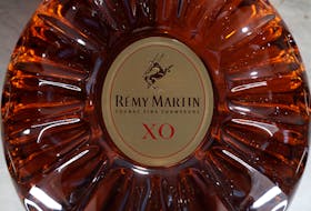 A bottle of Remy Martin XO cognac is displayed at the Remy Cointreau SA headquarters in Paris, France, January 21, 2019.