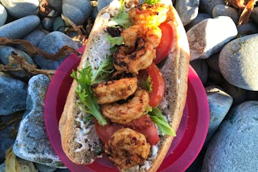 Willow Kean's version of a po' boy at the beach.