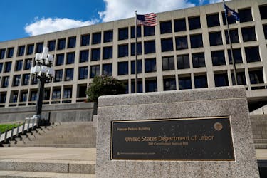 The United States Department of Labor is seen in Washington, D.C., U.S., August 30, 2020.