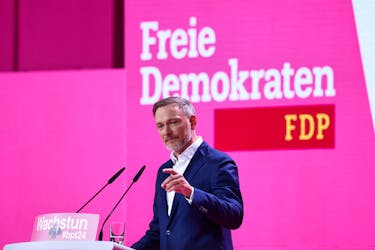 Germany's Free Democratic Party (FDP) leader and Finance Minister Christian Lindner attends the party congress in Berlin, Germany April 27, 2024.