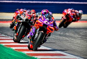 Apr 14, 2024; Austin, TX, USA; Jorge Martin (89) of Spain and Prima Pramac Racing and Maverick Vinales (12) of Spain and Aprilia Racing rides during the MotoGP Grand Prix of The Americas at Circuit of The Americas. Mandatory Credit: Jerome Miron-USA TODAY Sports/ File Photo