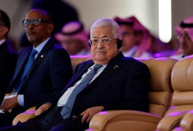 Palestinian President Mahmoud Abbas attends the World Economic Forum (WEF) in Riyadh, Saudi Arabia, April 28, 2024.