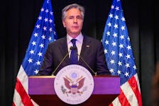 U.S. Secretary of State Antony Blinken speaks during a press conference at the U.S. Embassy in Beijing, China, April 26, 2024. Mark Schiefelbein/Pool via