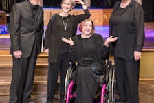 Founding members of the Cape Breton Chorale, from left, are Bernard Levere, Barb Smith, Eileen Forrester and Clare Rogers. CONTRIBUTED/ANITA CLEMENS PHOTO