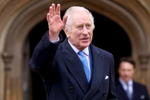 Britain's King Charles leaves after attending the Easter Matins Service at St. George's Chapel, Windsor Castle, Britain March 31, 2024.