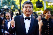 Director Hirokazu Kore-eda poses on the red carpet to attend the closing ceremony and the screening of the animated film "Elemental" Out of competition, during the 76th Cannes Film Festival in Cannes, France, May 27, 2023.