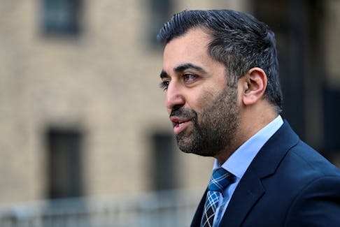Scotland's First Minister Humza Yousaf visits Hillcrest Homes housing development in Dundee, Scotland, Britain, April 26, 2024.