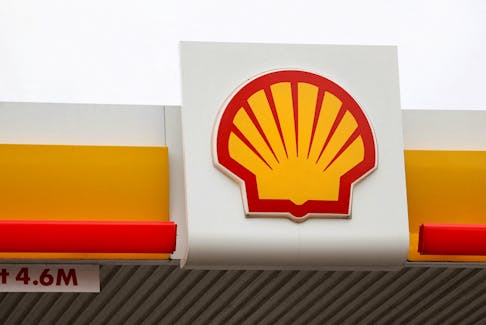 A view shows a logo of Shell petrol station in South East London, Britain, February 2, 2023.