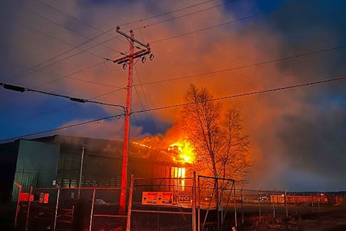 An investigation into a fire that started at an abandoned commercial property in Happy Valley-Goose Bay on Friday evening, April 19, 2024 is continuing. Contributed