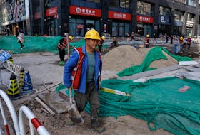 File photo: A worker labours at a construction site in Beijing, China April 9, 2024.