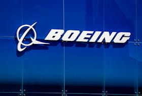 A Boeing logo is seen at the 54th International Paris Airshow at Le Bourget Airport near Paris, France, June 18, 2023.