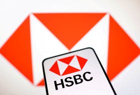HSBC Bank logo is seen in this illustration taken March 12, 2023.