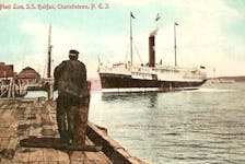 The Boston, Halifax, Prince Edward Island Steamship Line ran a regular passenger ship service The S.S. Halifax is shown arriving in Charlottetown. - Contributed