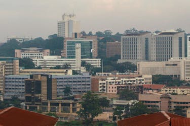 A general view shows the capital city of Kampala in Uganda, July 4, 2016.