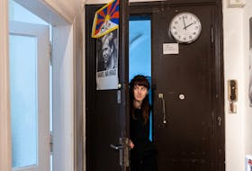 Rozalie Vorlova, 20, student, enters her apartment in Prague, Czech Republic, April 22, 2024. She said in Reuters interview “Sometimes I find the EU unnecessarily bureaucratic. On the contrary, I think that thanks to the EU there is less bureaucracy in the Czech Republic. And my view is that if we were to leave the EU now, then the Czech Republic would be very much at risk from Russia.”