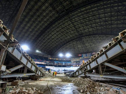 Construction of the lower bowl at the Rogers Centre is complete, although some of the amenities are still being worked on.