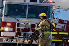 Between 60 to 80 volunteer firefighters responded to Brooklyn’s call for assistance April 9. The fire department was paged out to multiple reports of heavy smoke coming from a warehouse on the Windsor Back Road in Three Mile Plains.