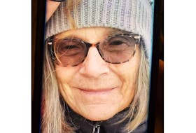 Adair Townsend was last seen leaving her home on Brookside Avenue in New Glasgow at noon on April 8. She is described as 5'2", 110 pounds with medium-length grey hair. She is wearing a grey-blue jacket, black boots and glasses.