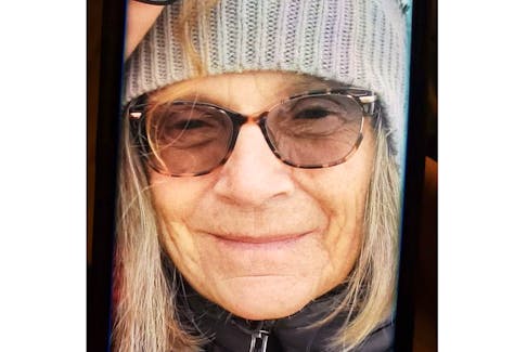 Adair Townsend was last seen leaving her home on Brookside Avenue in New Glasgow at noon on April 8. She is described as 5'2", 110 pounds with medium-length grey hair. She is wearing a grey-blue jacket, black boots and glasses.