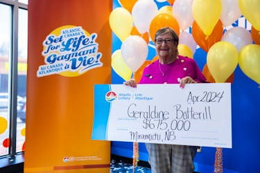 Geraldine Botterill bought four Set for Life tickets on April 22. One of them turned out to be a winner.