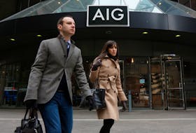 The AIG headquarters offices are seen in New York's financial district, January 9, 2013.