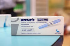 A box of Ozempic made by Novo Nordisk is seen at a pharmacy in London, Britain March 8, 2024.