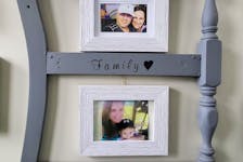 Vanessa Gaudet of Glace Bay found a wooden arm chair in heavy garbage and repurposed it into a picture frame. CONTRIBUTED