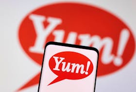 Yum Brands logo is seen displayed in this illustration taken, May 3, 2022.