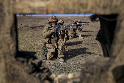Ukrainian servicemen of 79th brigade take part in training, amid Russia's attack on Ukraine, in Donetsk region, Ukraine March 4, 2024.