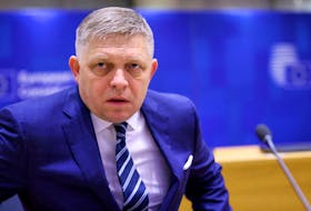 Slovakia's Prime Minister Robert Fico attends a European Union leaders summit in Brussels, Belgium March 22, 2024.