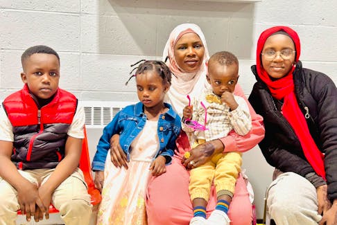 The Yahya family lost their home and belongings after an electrical fire occurred last week in their home on Pennywell Road. Pictured (from left) are Omer, 9, Waad, 5, their mother, Khadiga, Omran, 2 and Wala, 13. Contributed