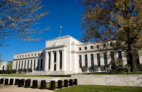 The Federal Reserve Building stands in Washington April 3, 2012.