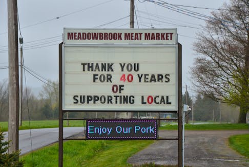 On May 9, the sign outside the Meadowbrook Meat Market in Somerset thanked customers “for 40 years of supporting local.” The business announced on May 8 that it would close its doors later that day. KIRK STARRATT