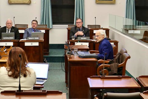 Pierre-Yves Daoust, a retired wildlife pathologist at the Atlantic Veterinary College, spoke to the legislative standing committee on natural resources and environmental sustainability on May 9. Thinh Nguyen • The Guardian
