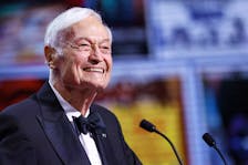 Roger Corman speaks on stage during the closing ceremony of the 76th Cannes Film Festival in Cannes, France, May 27, 2023.