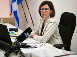 Coroner Stéphanie Gamache ahead of the inquest into the 2021 death of Raphaël André on Monday, May 13, 2024. “We are going to concentrate on and look at and understand the structures in place in Montreal for vulnerable people like Raphäel André at the moment of his death,” she said. 