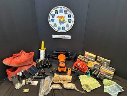 Two Quebec men have been arrested and charged after New Brunswick RCMP officers seized a drone carrying narcotics into the Atlantic Institute in Renous.